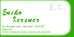 eniko kersner business card